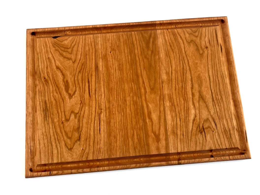 Cherry Wood Cutting Board with Juice Groove - 20" x 13.25"