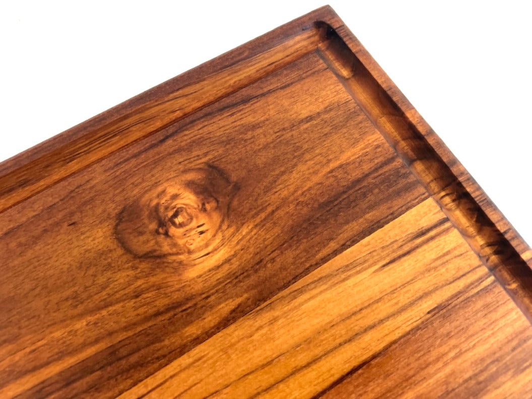 Teak Wood Cutting Board with Juice Groove - 15.5" xx 11.5"