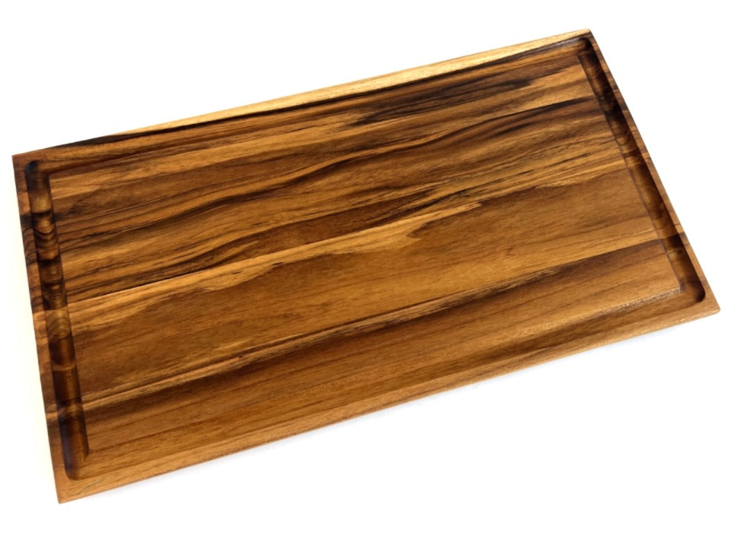 Teak Wood Cutting Board with Juice Groove - 19.25" x 10.50"