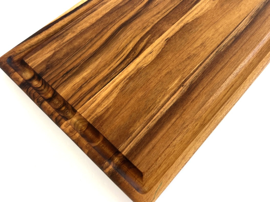 Teak Wood Cutting Board with Juice Groove - 19.25" x 10.50"