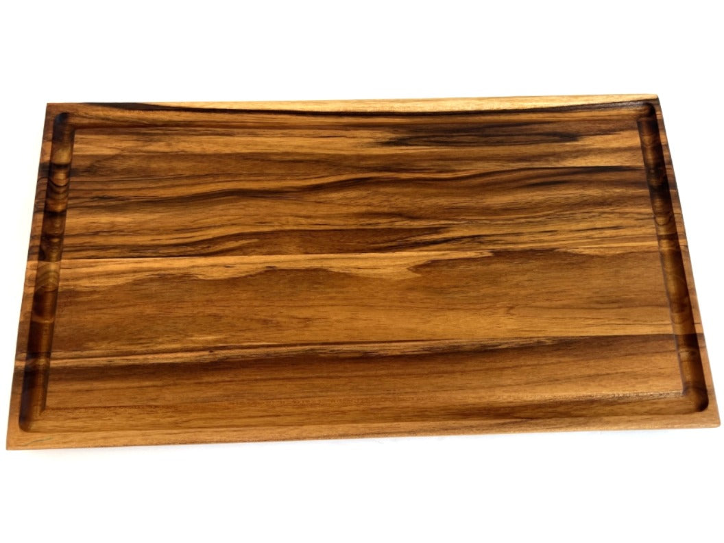 Teak Wood Cutting Board with Juice Groove - 19.25" x 10.50"