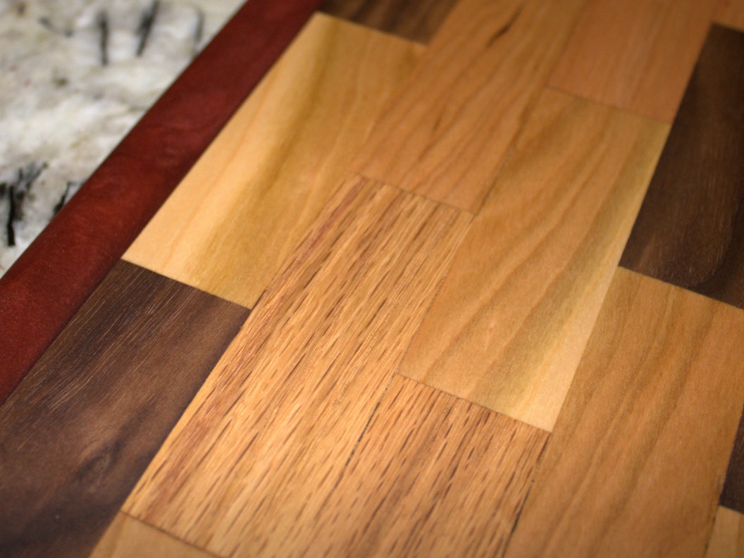 Chop Block Charcuterie/Serving/Cutting Board with Wine Epoxy - 17" x 14"