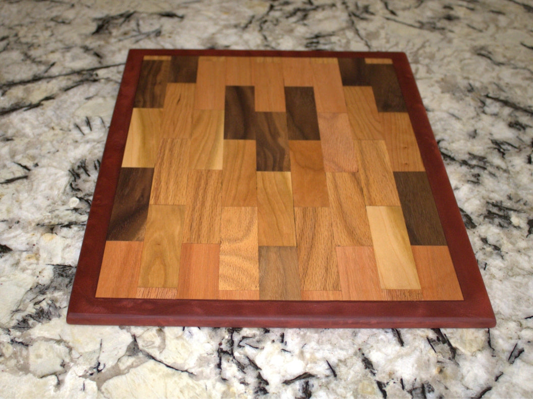 Chop Block Charcuterie/Serving/Cutting Board with Wine Epoxy - 17" x 14"