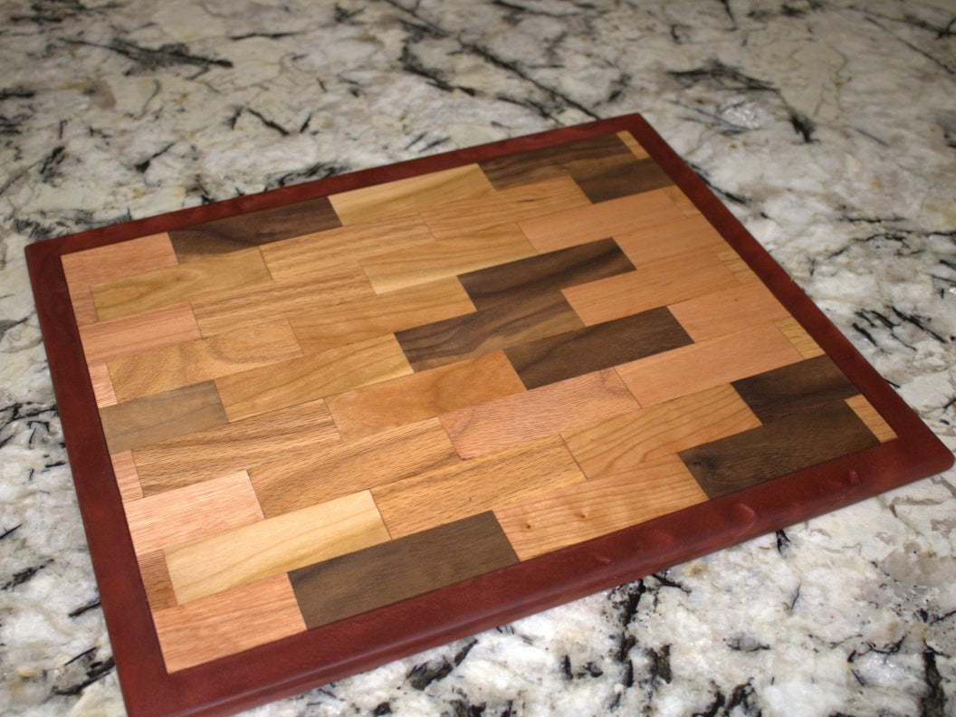 Chop Block Charcuterie/Serving/Cutting Board with Wine Epoxy - 17" x 14"