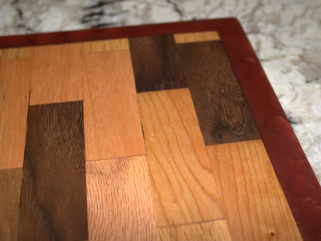 Chop Block Charcuterie/Serving/Cutting Board with Wine Epoxy - 17" x 14"