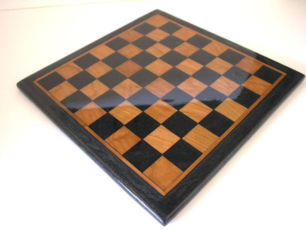 Dual Tone Chess Board - Red Oak Wood with Dead Red and Black Epoxy - 14" x 14"