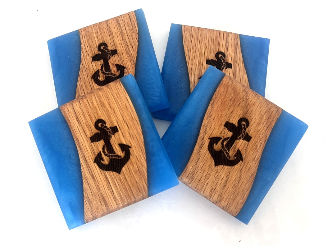 Custom River Coasters - 4-piece set