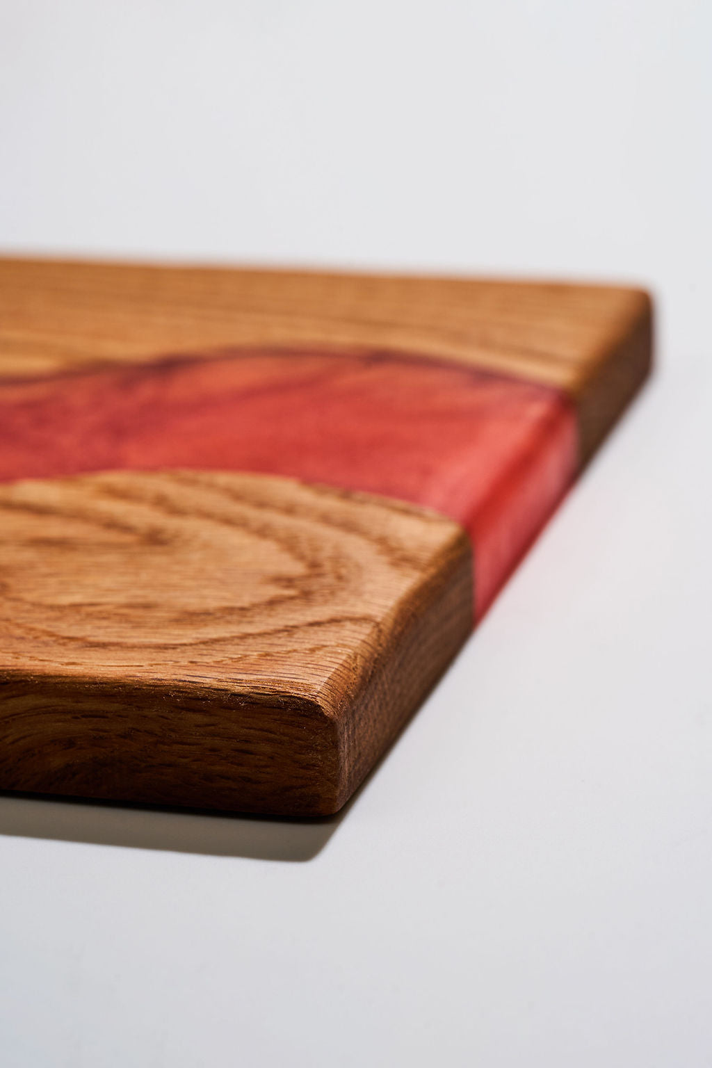 Red Oak Wood Charcuterie/Serving Board with Lava Summer Epoxy - 12"x 8"