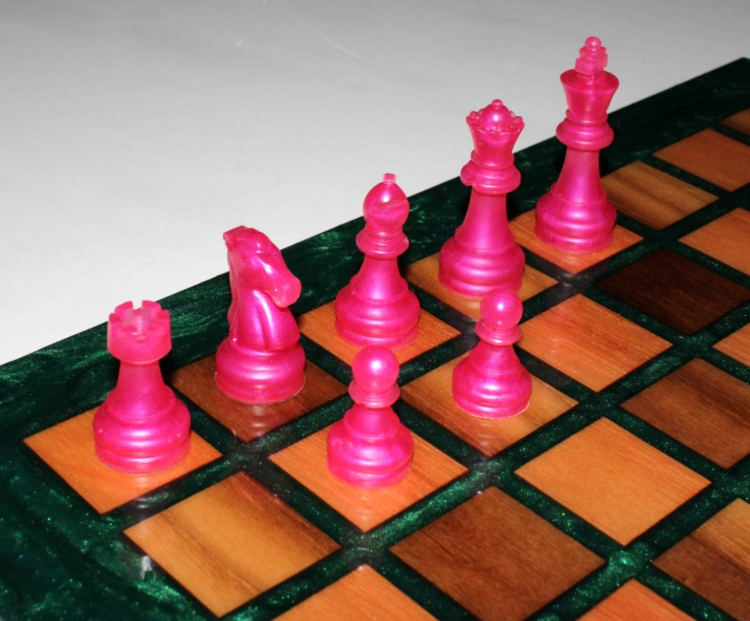 Custom Resin Chess Piece Set - 16 pieces